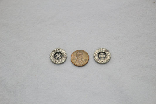 Silver-Gunmetal Metal Buttons – Textured