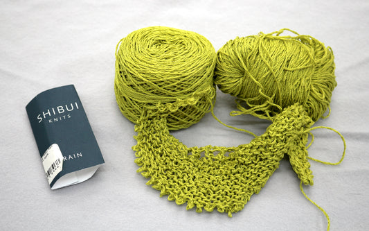 Shibui Knits Rain Yarn Lot – Apple Green Cotton DK – 100% Cotton –