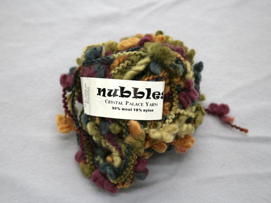 Crystal Palace Nubbles Yarn – Textured Wool Blend Novelty Yarn – Multicolor Bobble Yarn