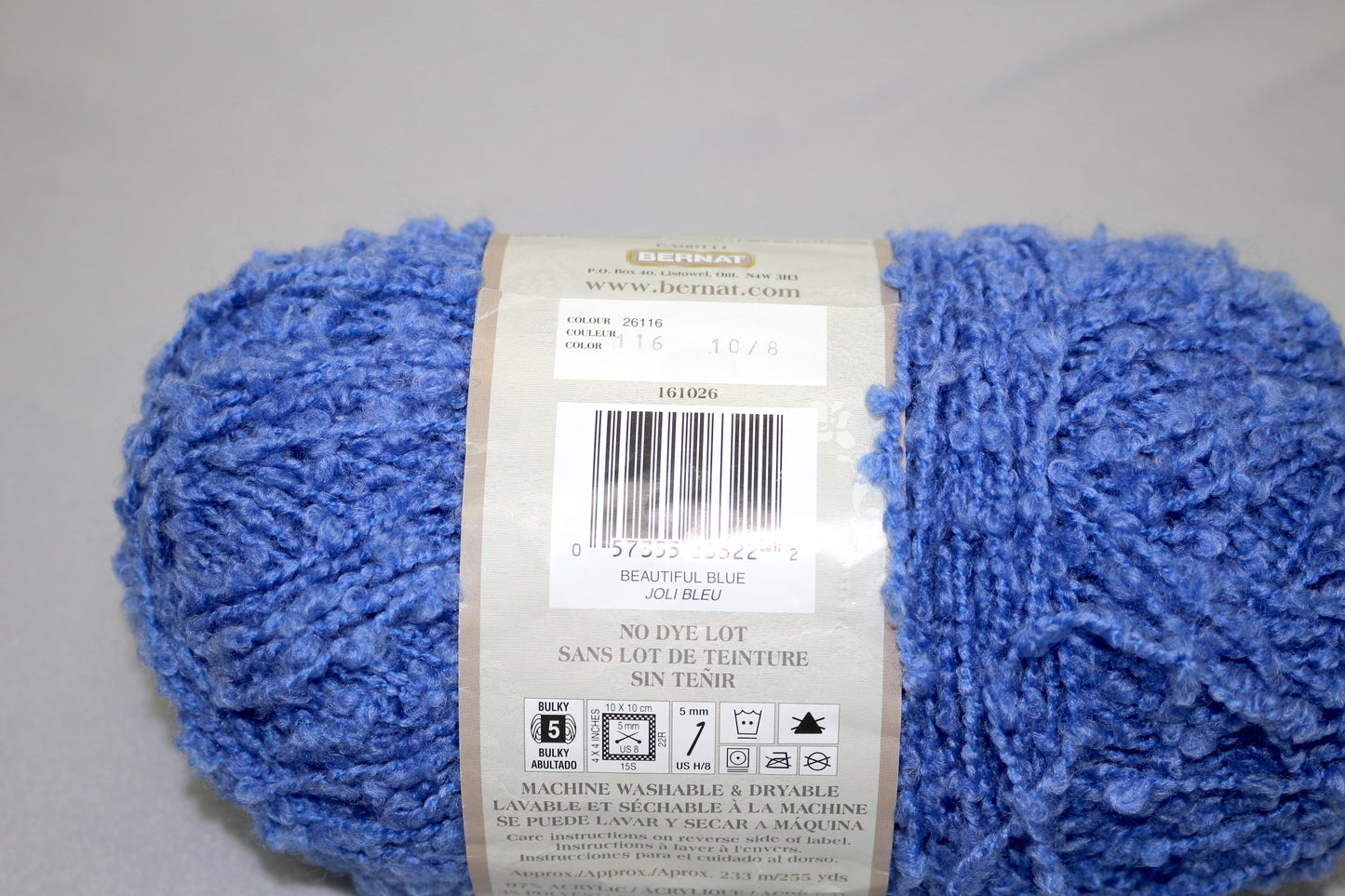 Bernat Soft Bouclé Yarn – Beautiful Blue – Bulky Weight –