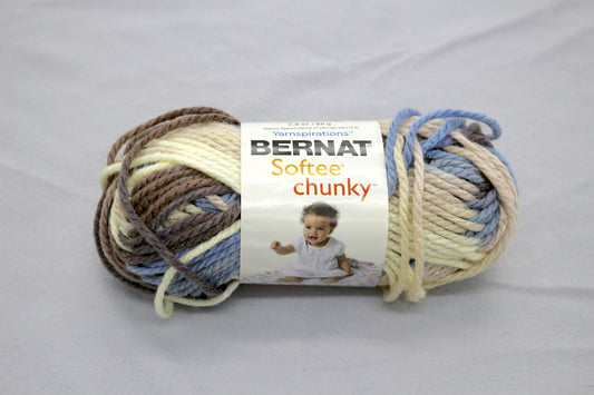 Bernat Softee Chunky Yarn – Variegated Pastel – Bulky Weight – 2.8 oz Skein