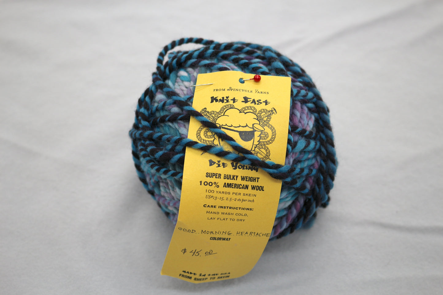 Spincycle Yarns Knit Fast Dye Young – Super Bulky American Wool – Good Morning Heartache