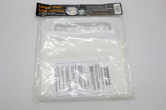 Serger Pad Trim Catcher – Foam Backed Mat with Scrap Catch Bag – Fits Most Sergers