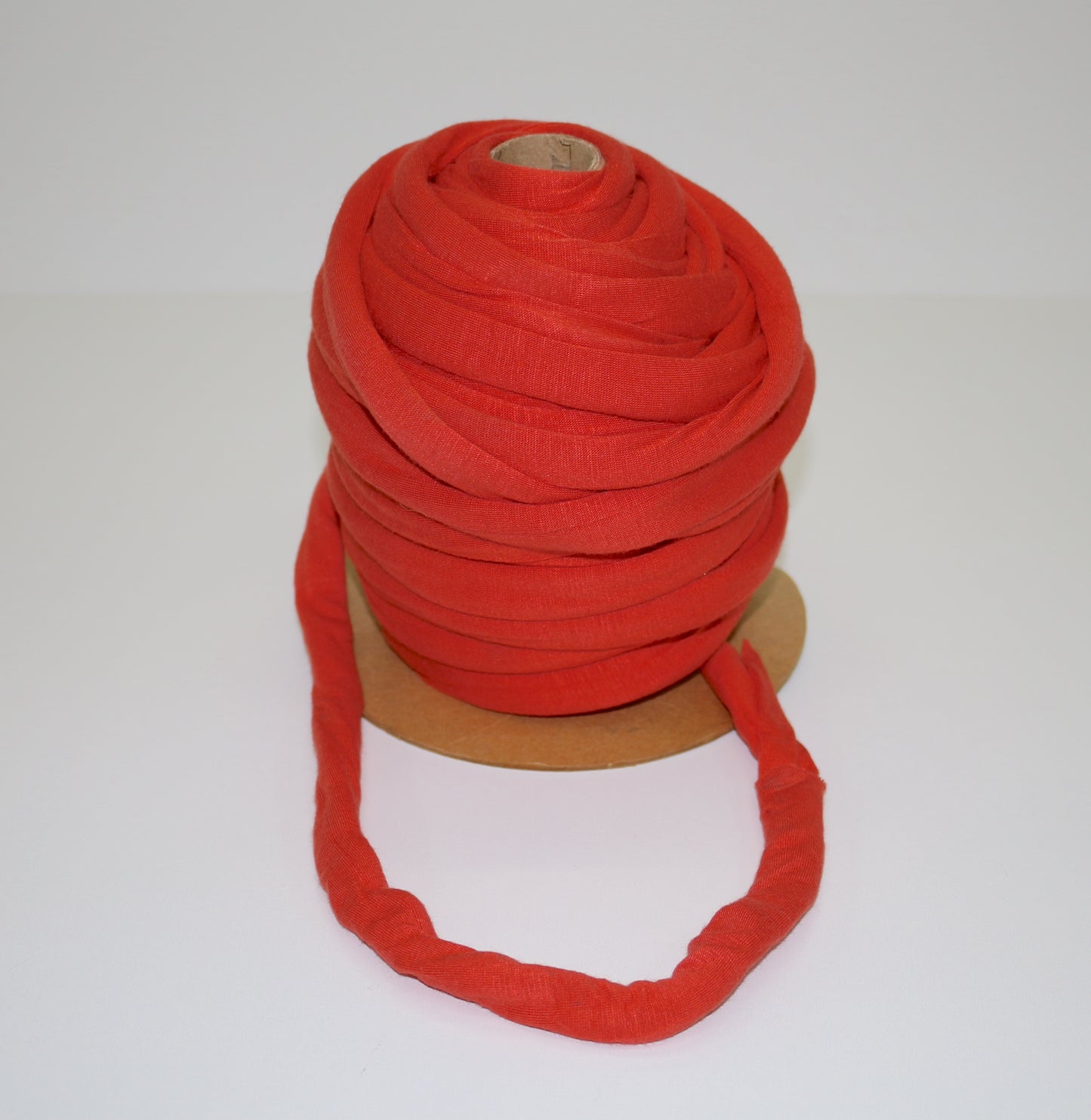 Terra Cotta Knit Trim on Roll – Stretch Fabric Tubing Trim – Burnt Orange Sewing & Craft Supply