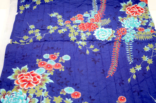 Quilted Asian Theme Fabric 42" x 43"