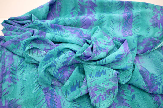 Light Weight Teal & Purple OR Red & Gold Apparel Fabric 56" wide