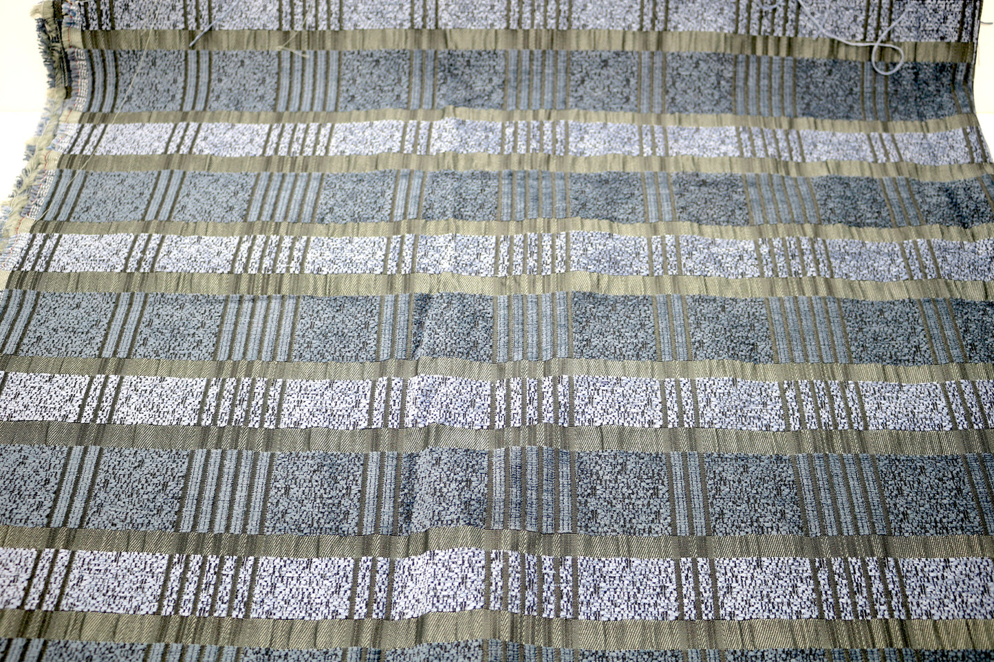 Beautiful Textured Blue & Gray Upholstery Fabric 54" x 1.25 yds