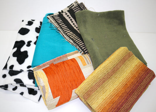Fabric Scraps/Remnants by the Pound- Textured Bundles