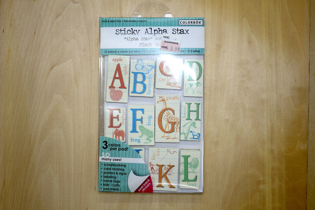 Colorbok Alpha Notes Colorbok Sticky Alpha Stax – Makeropolis