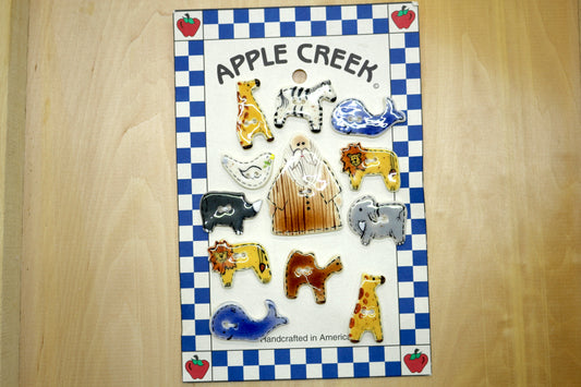 Apple Creek Ceramic Noahs Ark Buttons