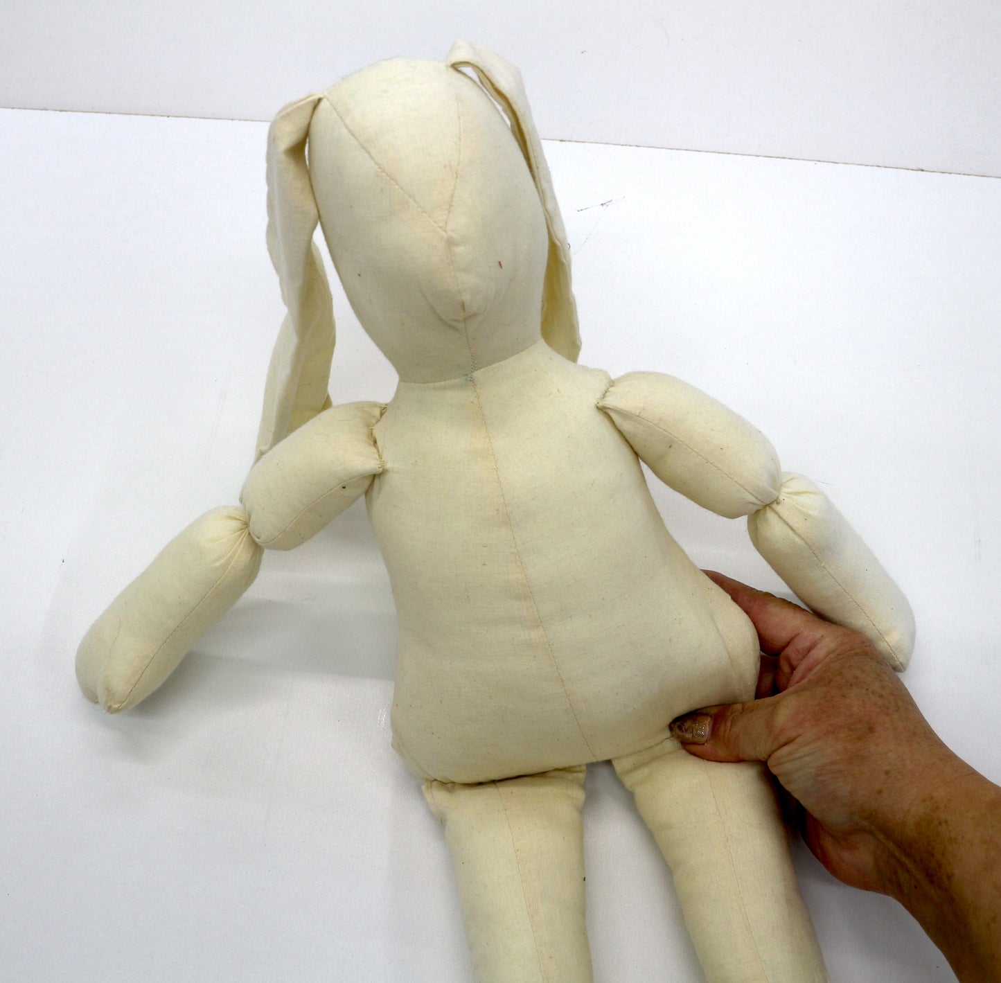 Blank Stuffed Cloth Bunny, Doll Making 20"