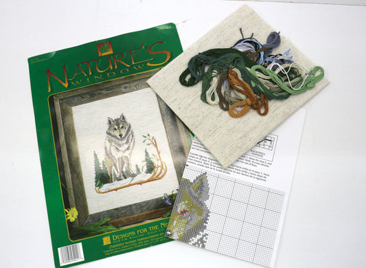 Natures Window Wolf Cross-Stitch Kit