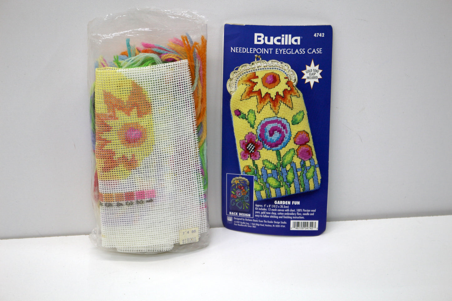 Bucilla Needlepoint Eyeglass Case Garden Fun
