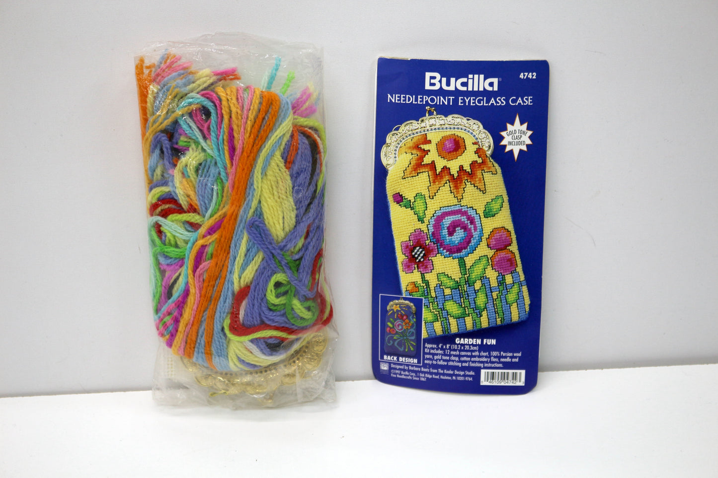 Bucilla Needlepoint Eyeglass Case Garden Fun