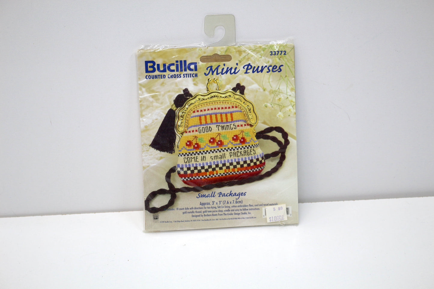 Bucilla Counted Cross Stitch Mini Purse