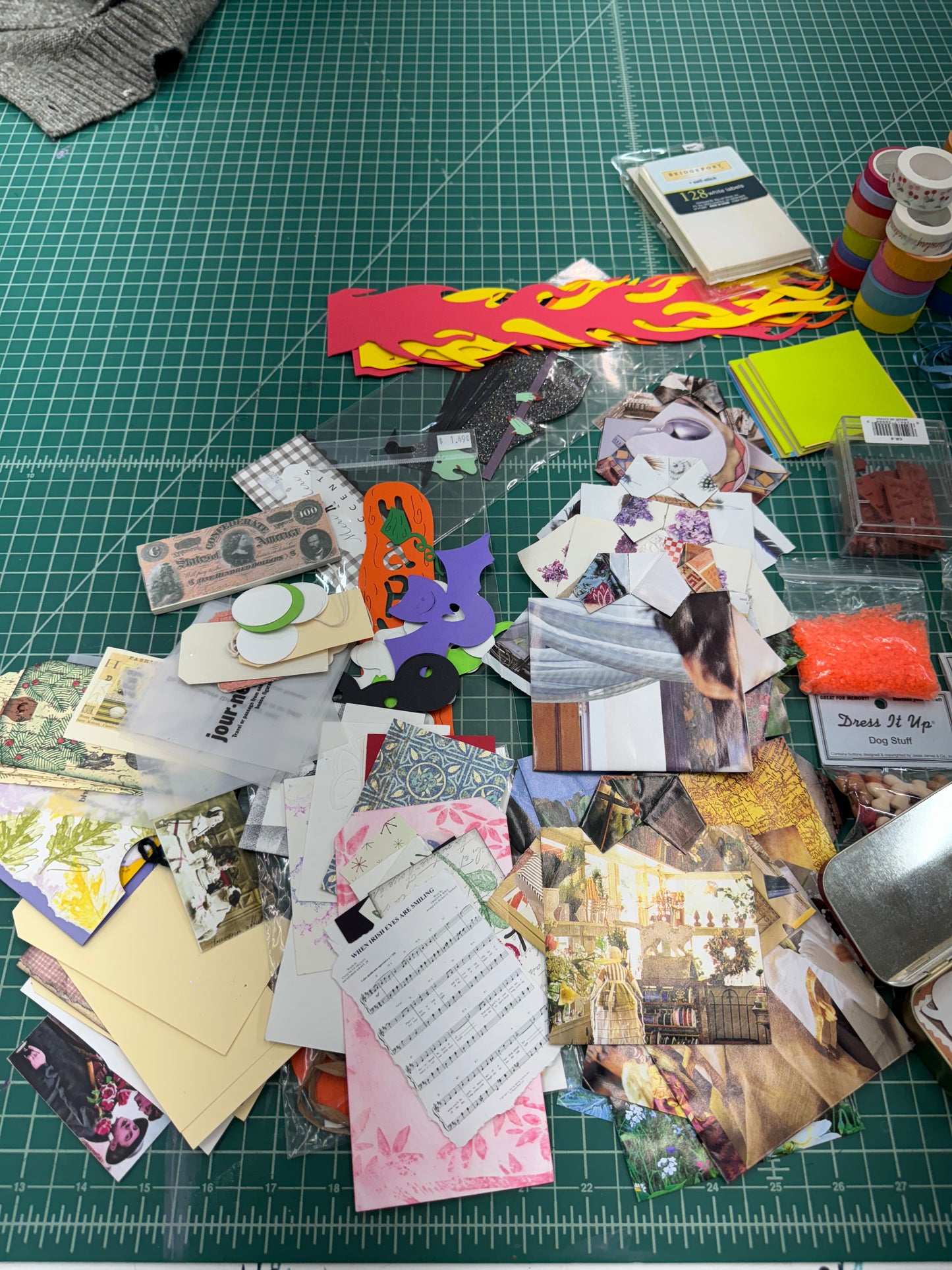 Mixed Media Maker Bundle — One Curated Set of Sequins, Papers & Crafty Bits