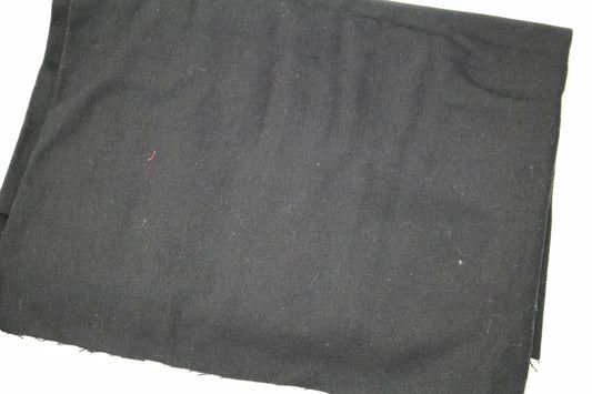 Black Wool Blend Fabric 58" x 1.25 yds