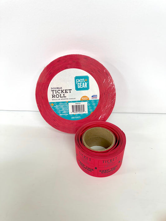 Red Double Ticket Roll — “Keep This Coupon” — Perfect for Events & Crafts