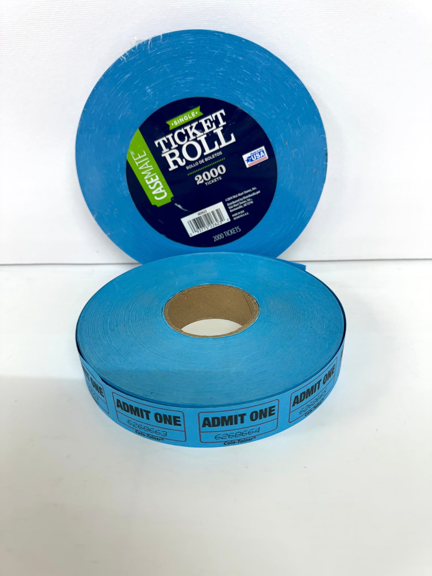 Blue Admit One Ticket Roll Bundle — Perfect for Events & Crafts
