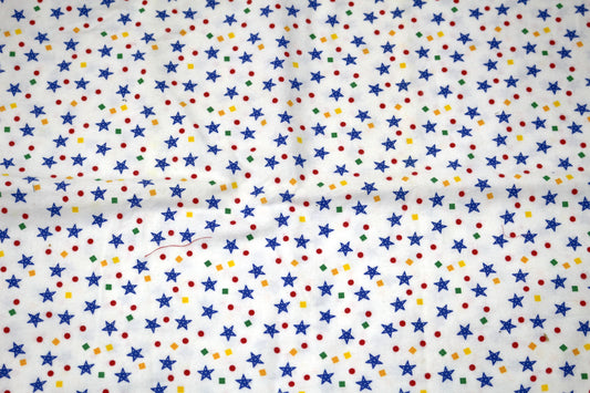 Stars on Flannel Fabric 3/4 yd