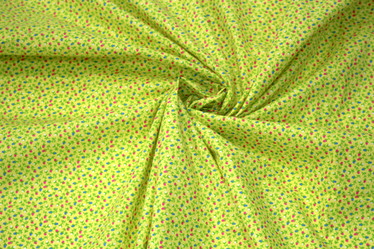 Vintage Yellow Flower Cotton Fabric - 44" x 1.5y