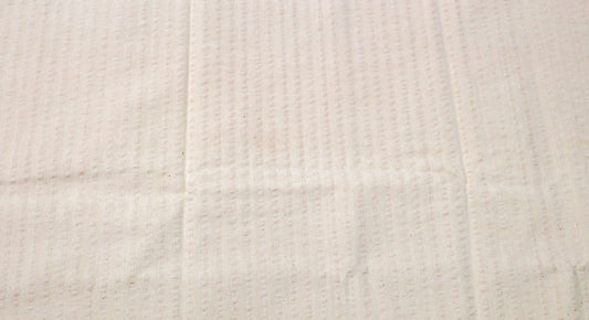Beige Cotton with Seersucker Stripes Fabric 56" x 1 yd