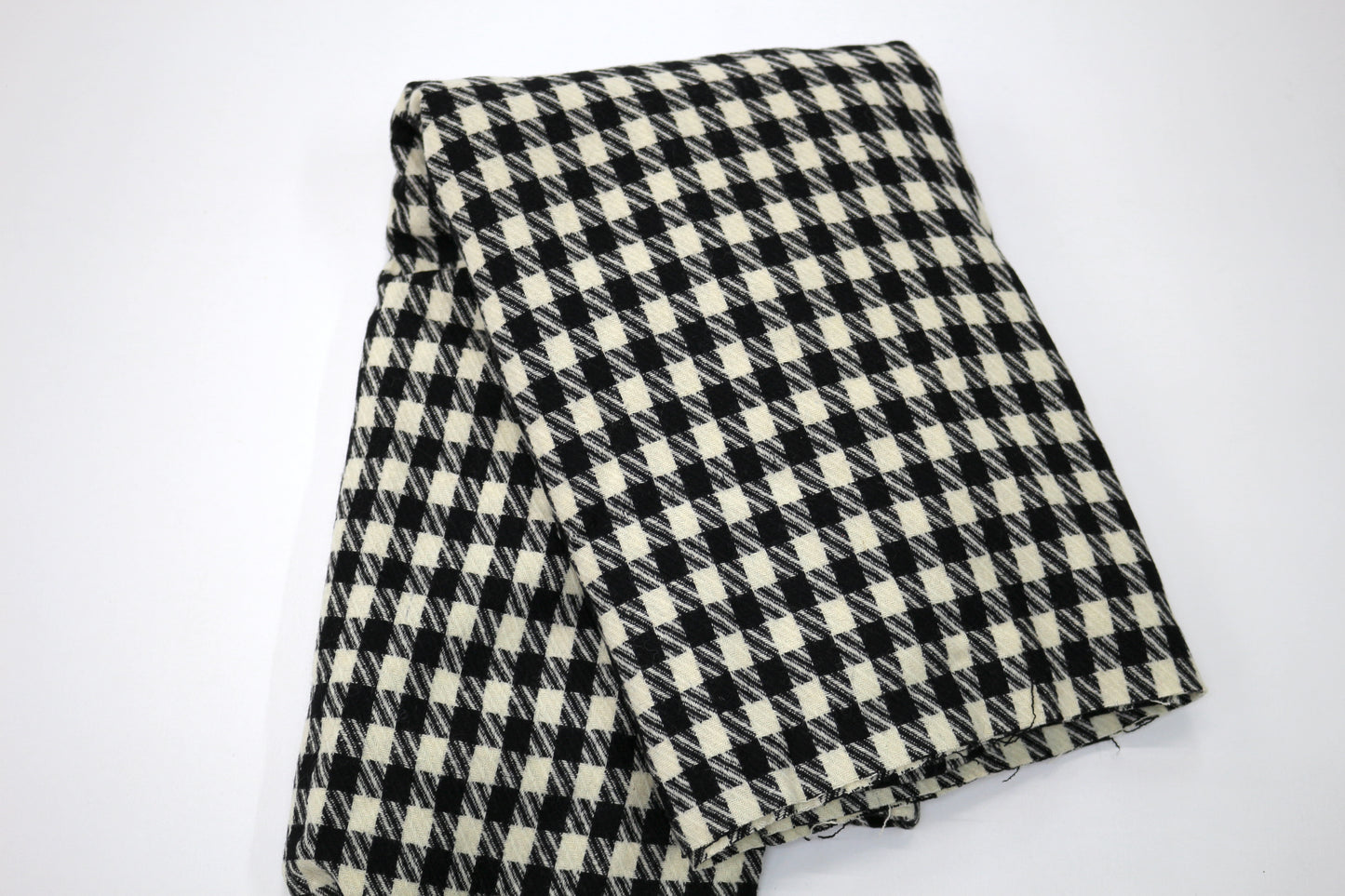Herringbone Pattern Wool Blend Fabric Remnant