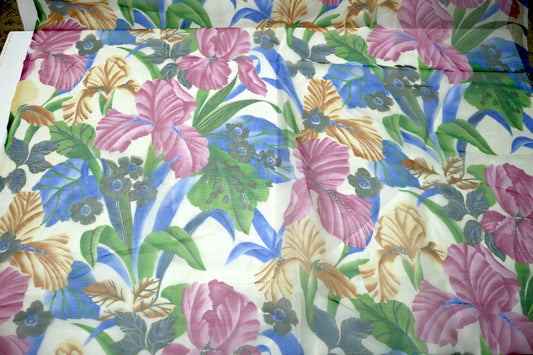 Bold Sheer Flower Fabric - 45" x 2 yds