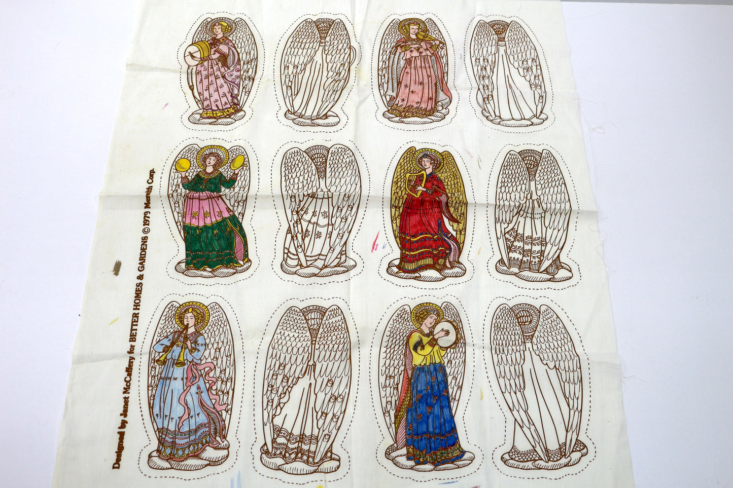 Angel Doll Panel - Some Colored in -