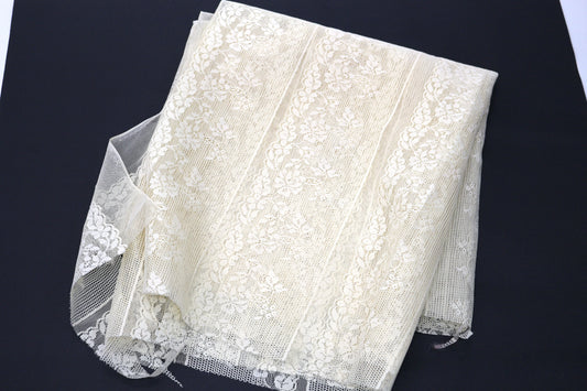 Cream Lace Fabric Remnant
