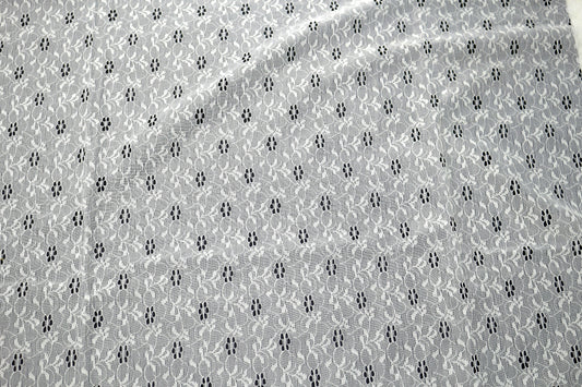 Antique White Lace Fabric Remnant