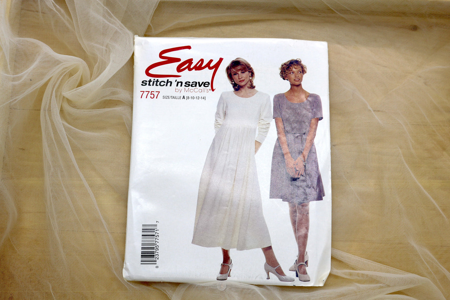 McCalls Easy Stitch N Save 7757 Misses Dress in Two Lengths Sewing Pattern size 8-14