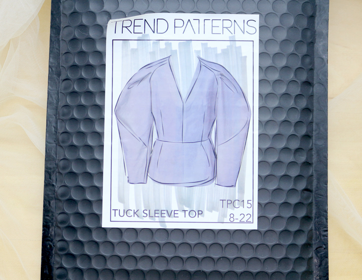 Trend Patterns Tuck Sleeve Top Sewing Pattern size 8-22