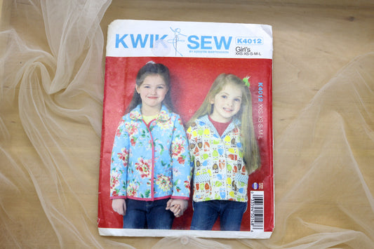 Kwik Sew 4012 Girls Lined Jackets Sewing Pattern size xxs-L