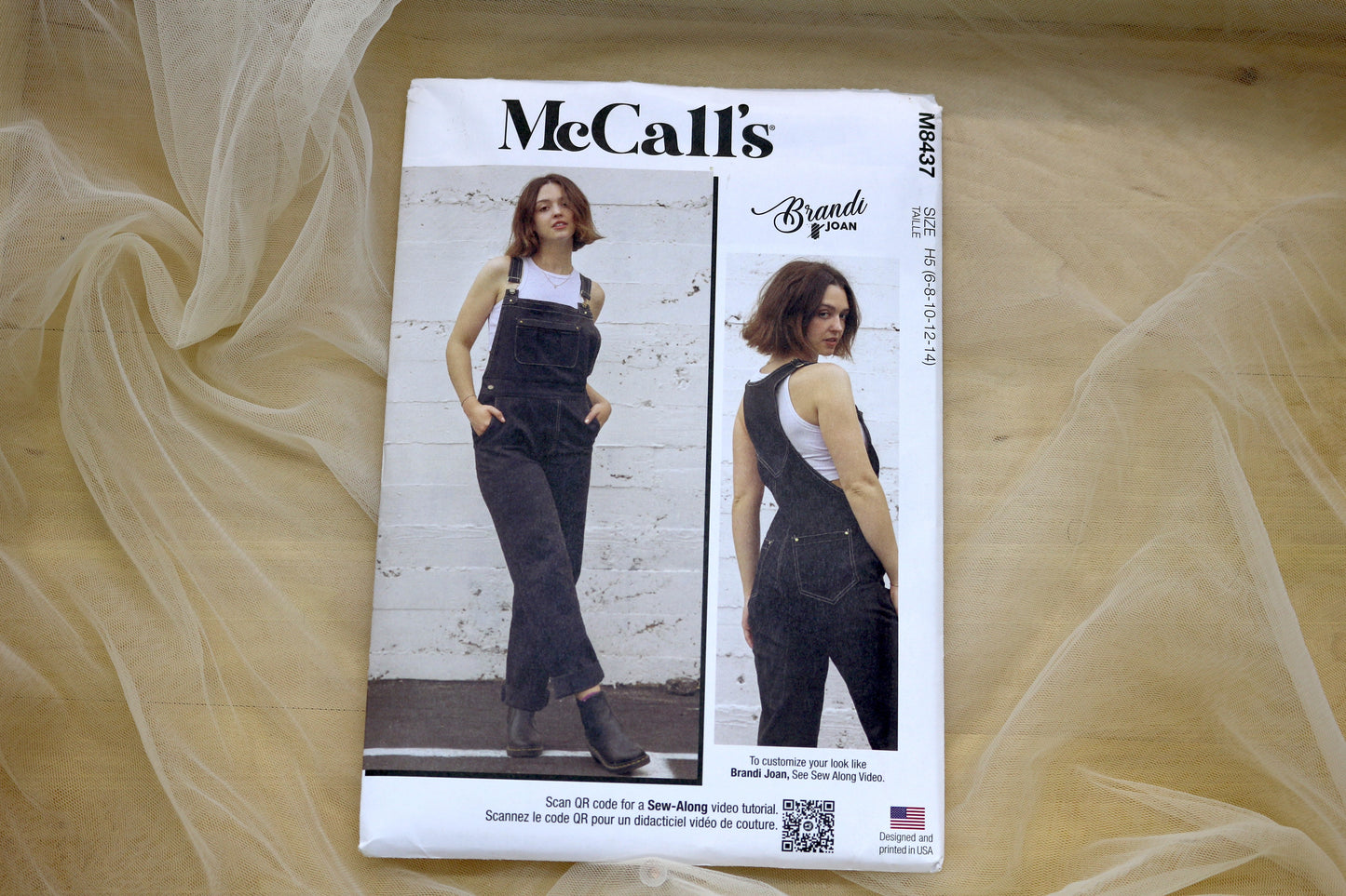 McCalls 8437 Misses Overalls Sewing Pattern size 6-14