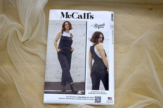 McCalls 8437 Misses Overalls Sewing Pattern size 6-14