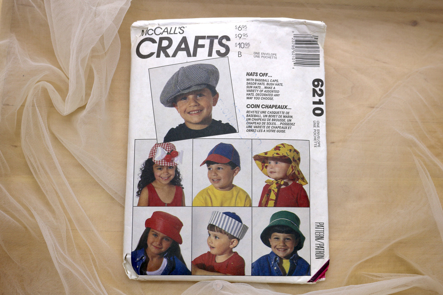 McCalls Crafts 6210 Kids Hat Sewing Pattern