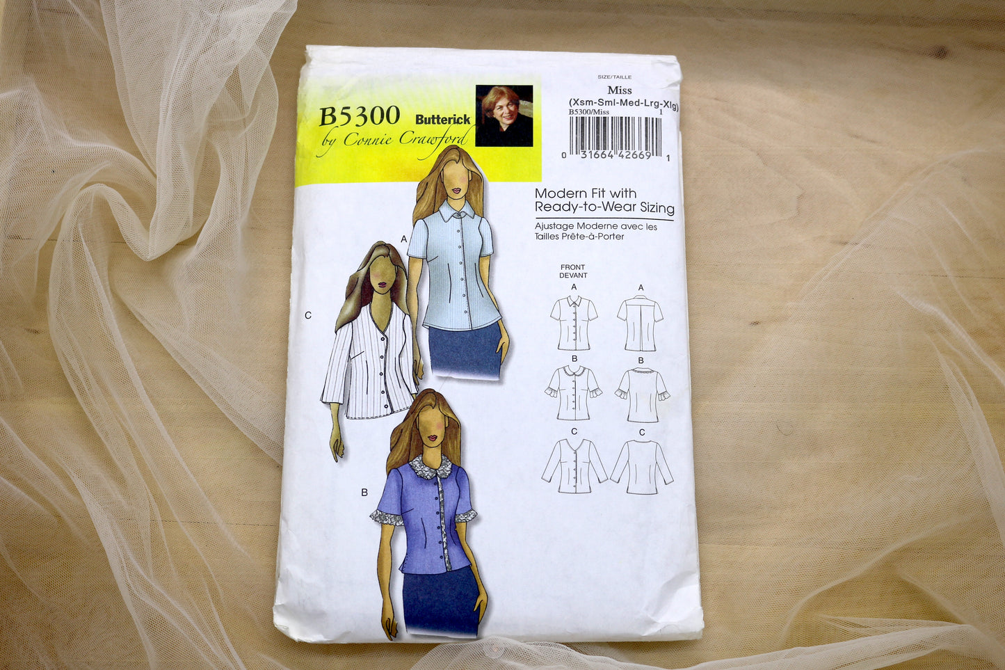 Butterick 5300 Misses Blouse Sewing Pattern size xsm-xlg