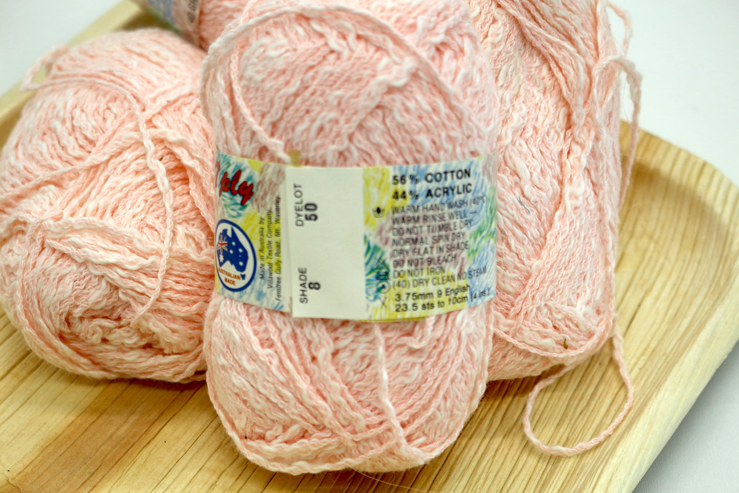 Soft Pink Yarn Bundle 56% Cotton 44% Acrylic