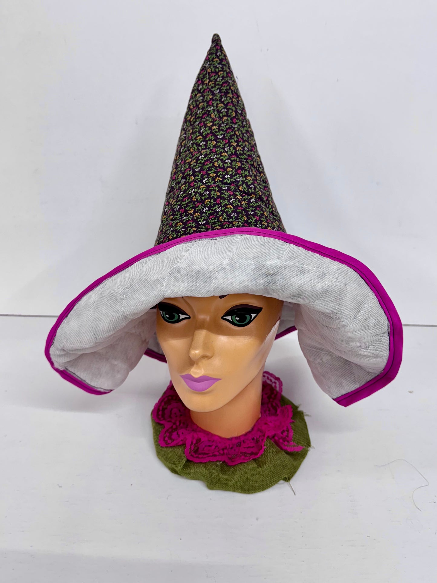 ✨ Handmade Floppy-Brim Witch Hat