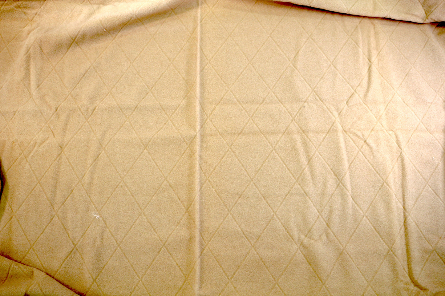 Camel Color Wool Blend Fabric with Diamond Design 58" x 43"