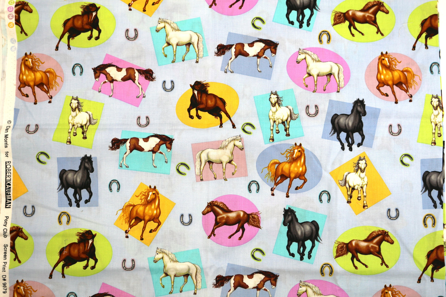 Robert Kaufman Pony Club Cotton Fabric 45" x 1.5 yds