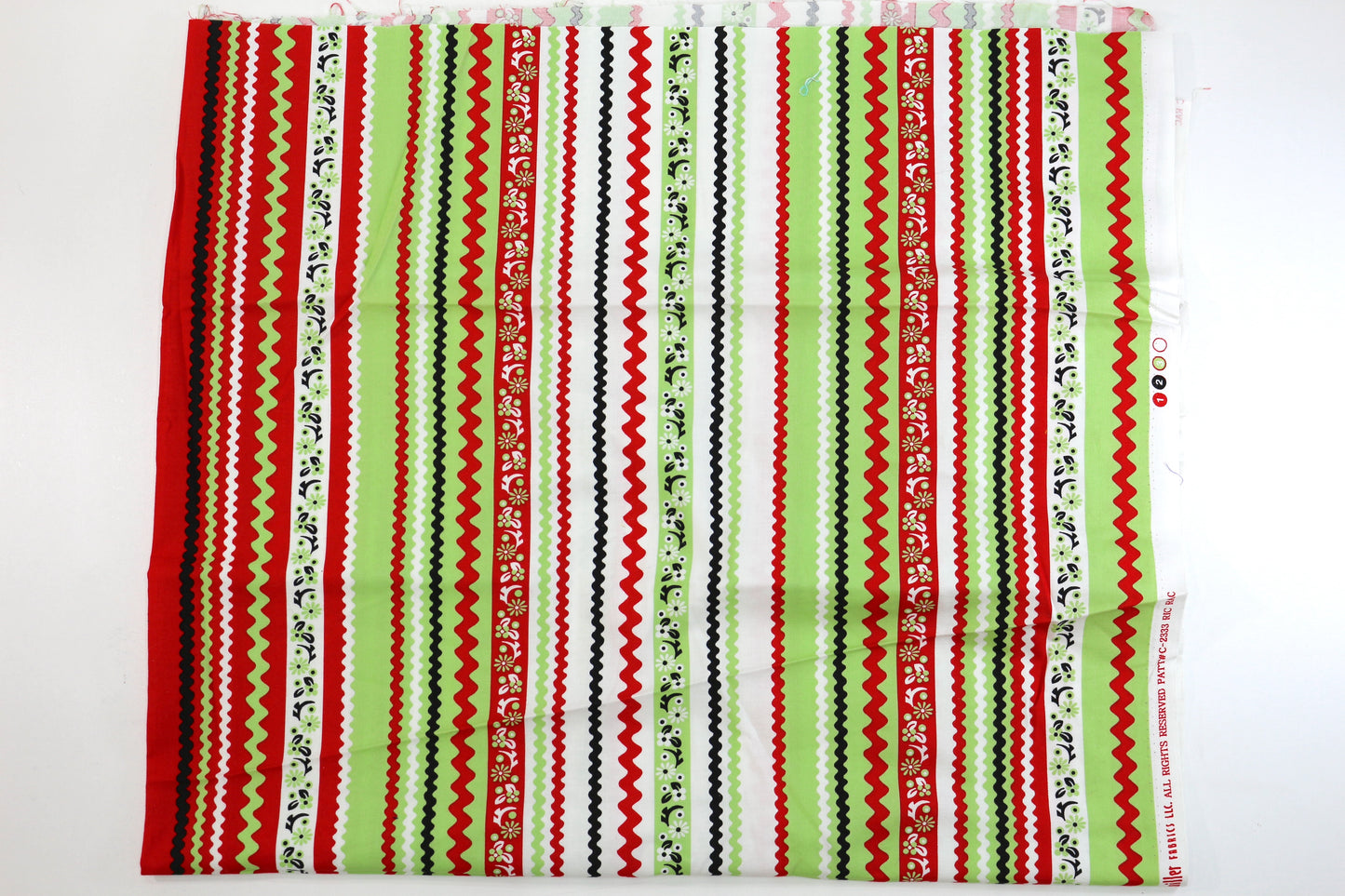 Ric Rac Theme Cotton Fabric 45" x 1 yd