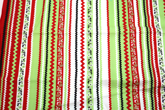 Ric Rac Theme Cotton Fabric 45" x 1 yd