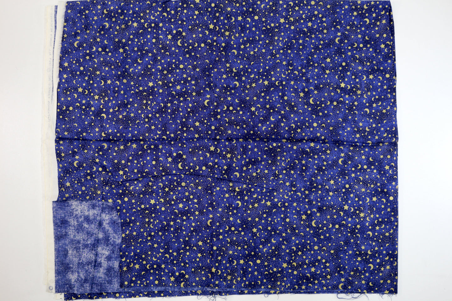 Starry Filled Nights Cotton Fabric 44" x 1 yd (square missing)