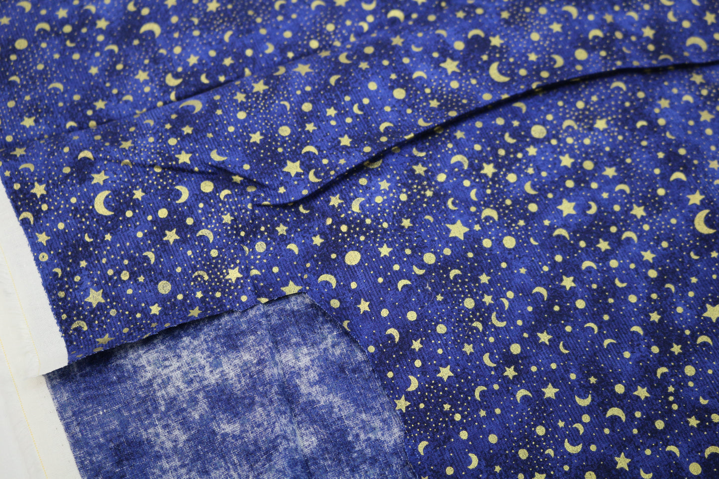 Starry Filled Nights Cotton Fabric 44" x 1 yd (square missing)