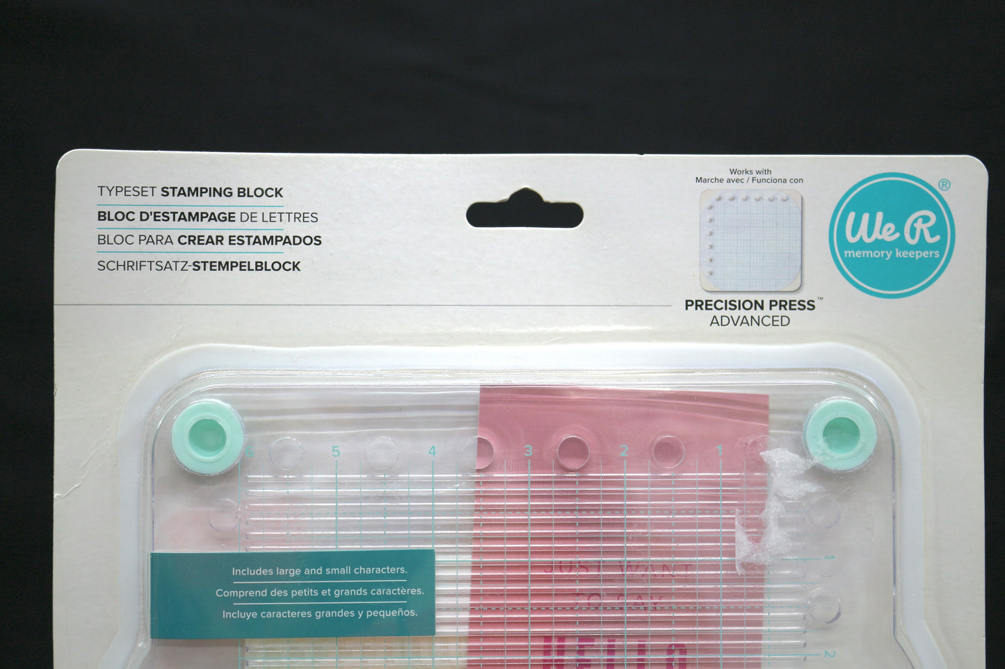 We R Memory Keepers Typeset Stamping Block
