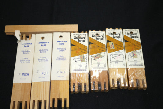 Needlepoint, Embroidery Wood Stretcher Bundle (one piece missing)
