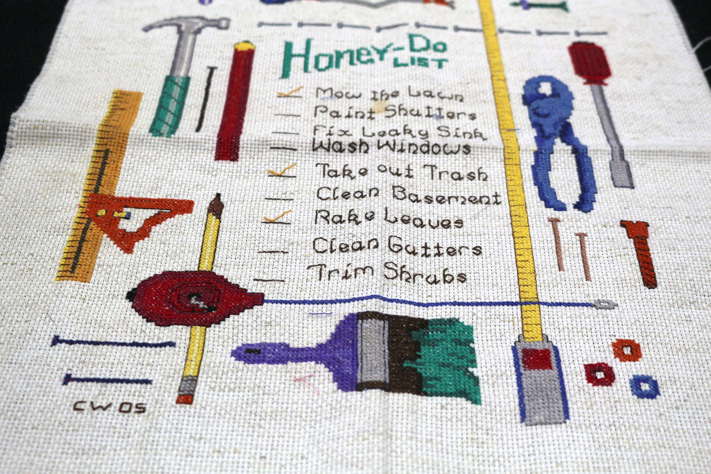 Needlepoint Honey Do List