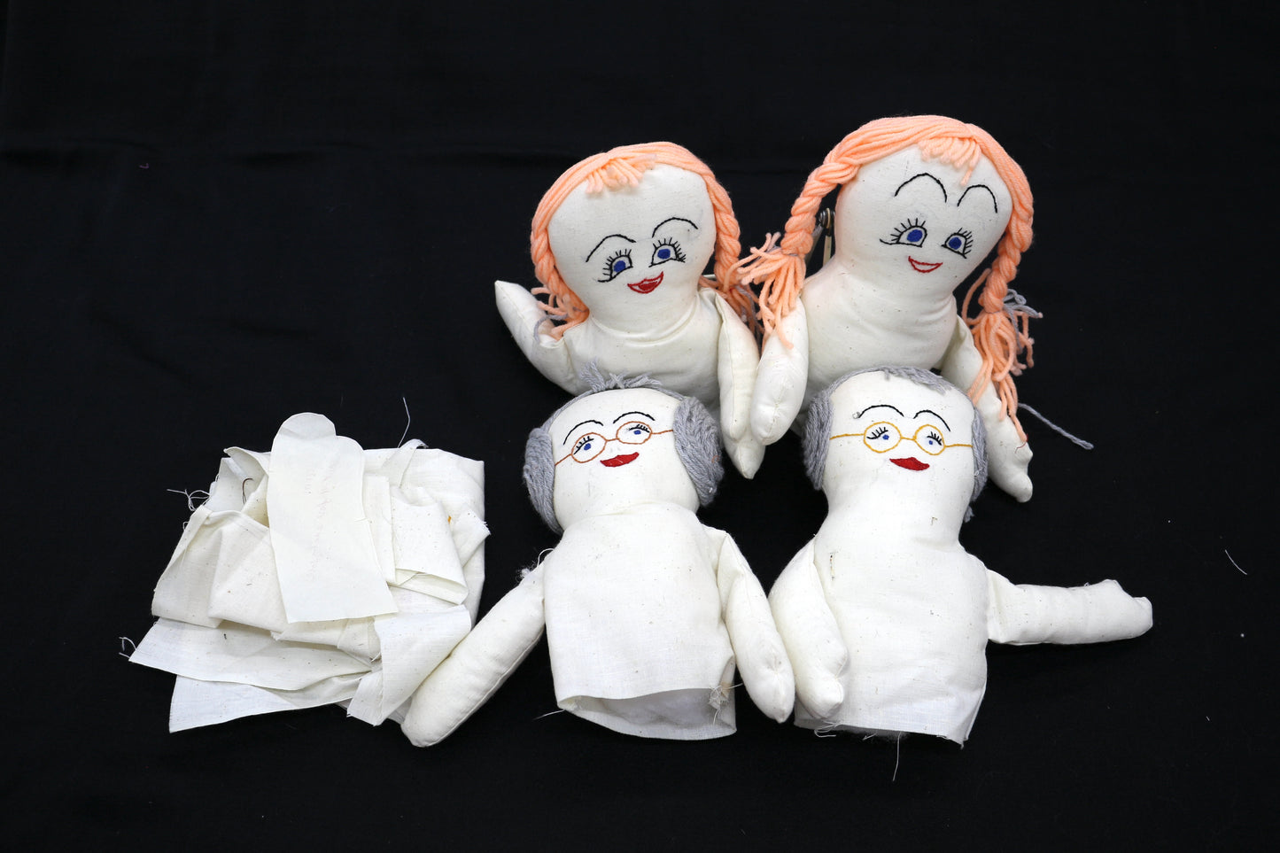 Bundle of Handmade Dolls Unfinished, Learn Doll Making